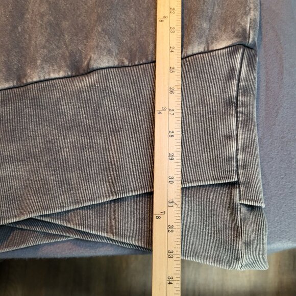 FOREVER 21 Large Fleece Sweatshirt Pullover Mini Dress Charcoal Washed Gray - Picture 6 of 7